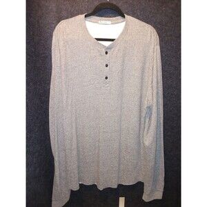 Marine Layer Double Knit Long Sleeve Henley Heather Gray XL Men's 13727 NWT $78